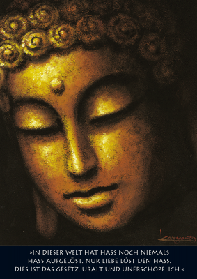 Buddha Postkarte Selbsterkenntnis