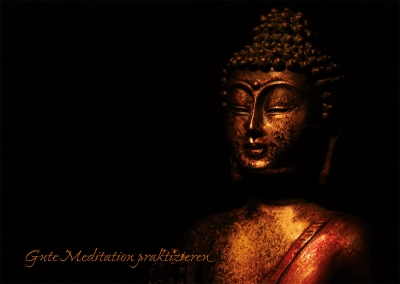 Buddha Postkarte "Gute Meditation praktizieren"