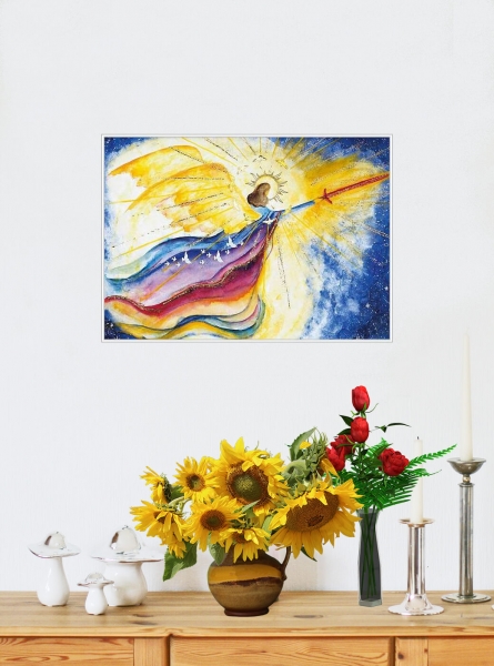 Wandbild "Erzengel Michael" - Dekobeispiel