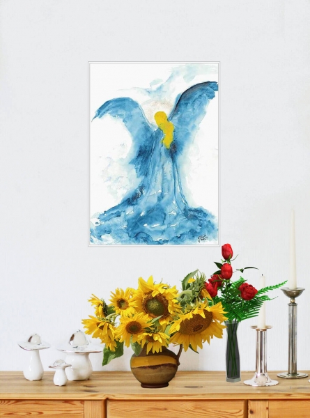 Engel Wandbild "Engel des Friedens" - Dekobeispiel