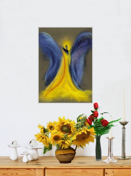 Engel Wandbild "Engel der Großmut" - Dekobeispiel