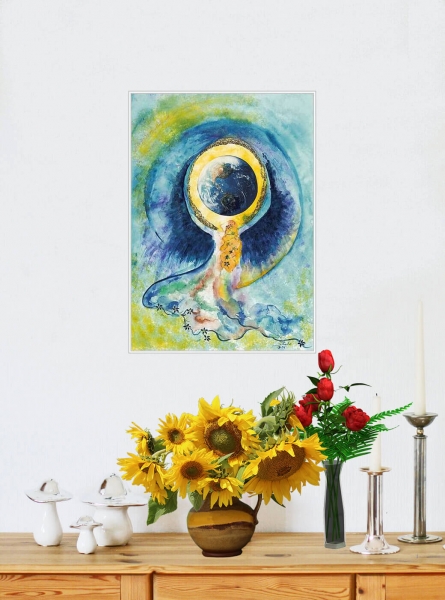 Engel Wandbild "Engel der Heilung" - Dekovorschlag